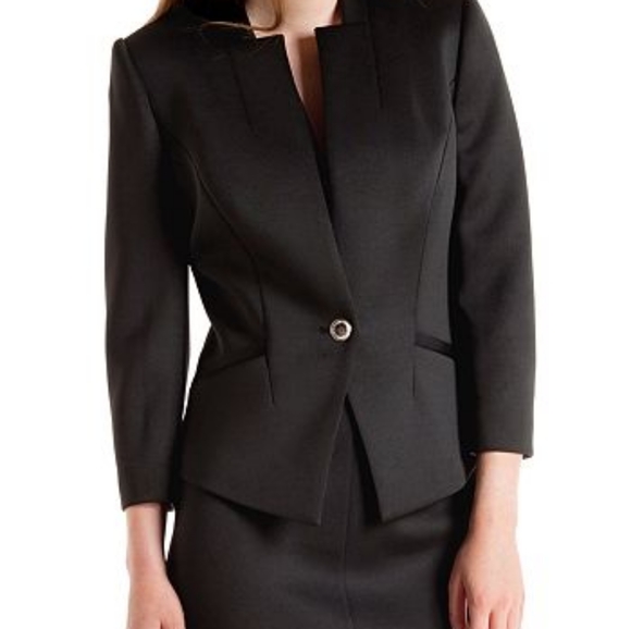 Ted Baker London Chaya Neoprene Suit Jacket Size 2 US 6 - Picture 2 of 4